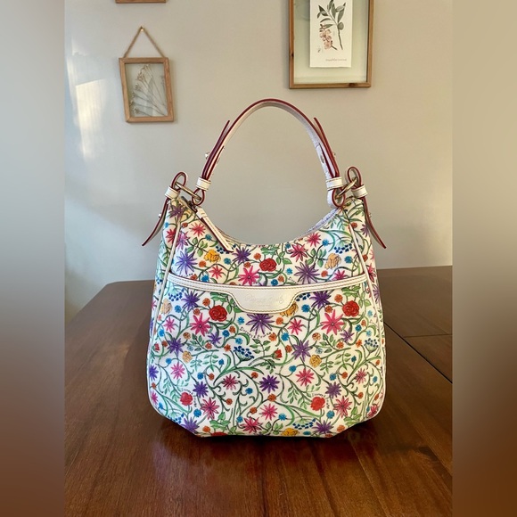Dooney & Bourke Floral Rainbow Zipper Set, Tote & Convertible Crossbody, Y2K - Picture 5 of 17